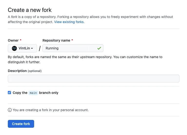 Create Fork